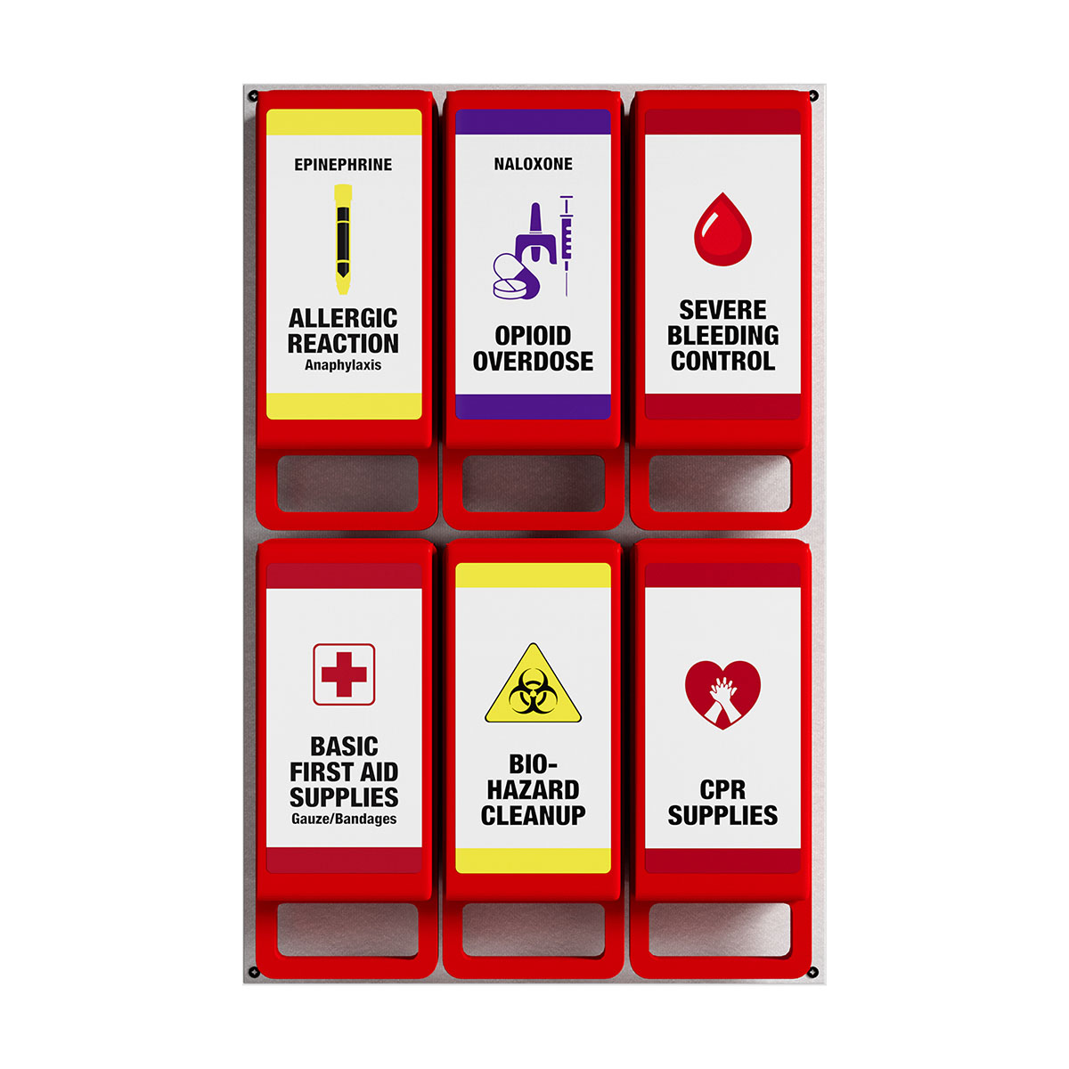 The LiveSafer Panel with 6 Red Cases 15 x 24