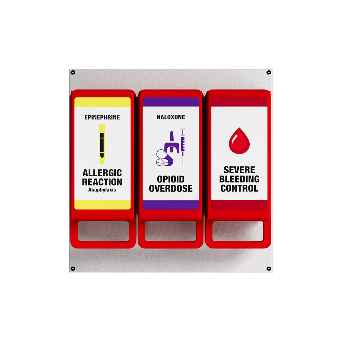 The LiveSafer Panel with 3 Red Cases 15 x 15