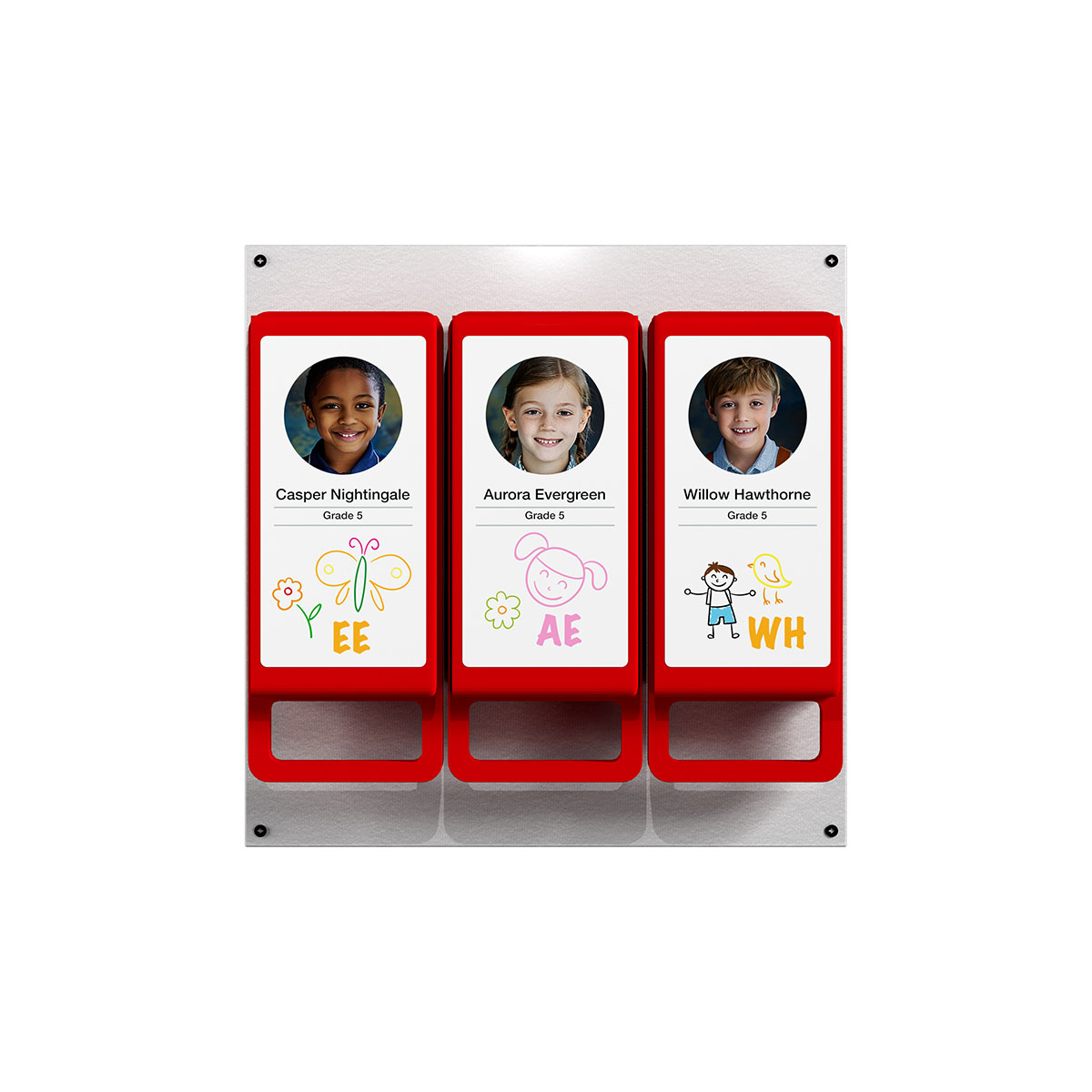 The Wally Student Medication Panel with 3 Red Cases 15 x 15