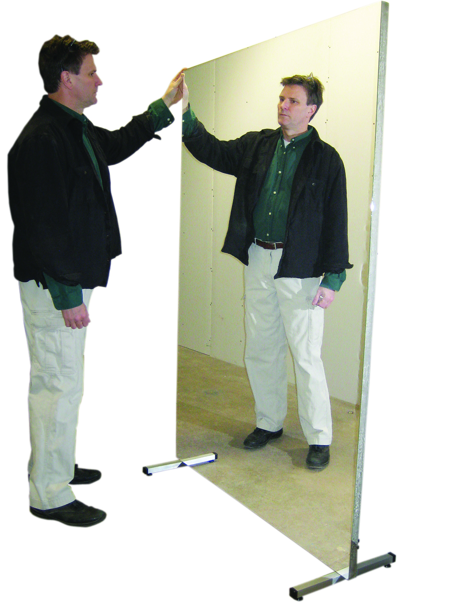 Glassless Mirror Stationary with Stand Vertical 48 W x 72 H
