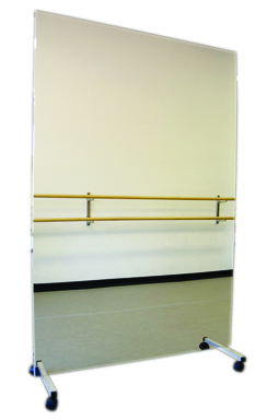 Glassless Mirror Mobile Caster Base Vertical 60 W x 96 H