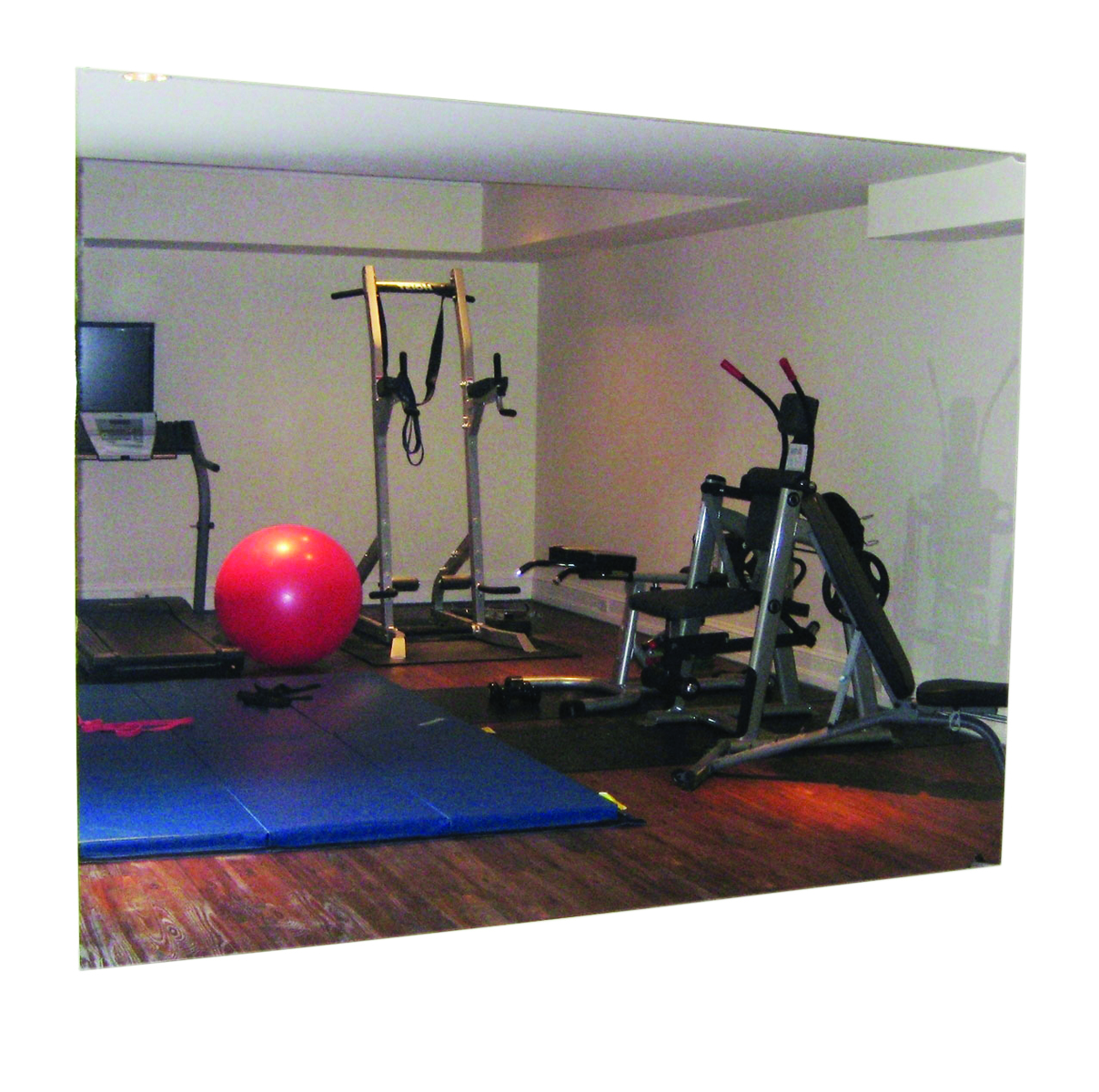 Glassless mirror wall mount vertical 36 W x 72 H