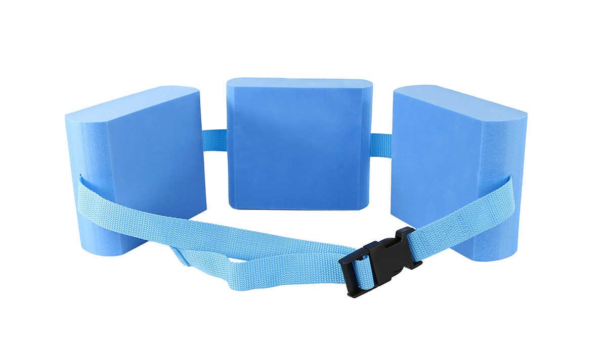 CanDo swim belt with three oval floats blue