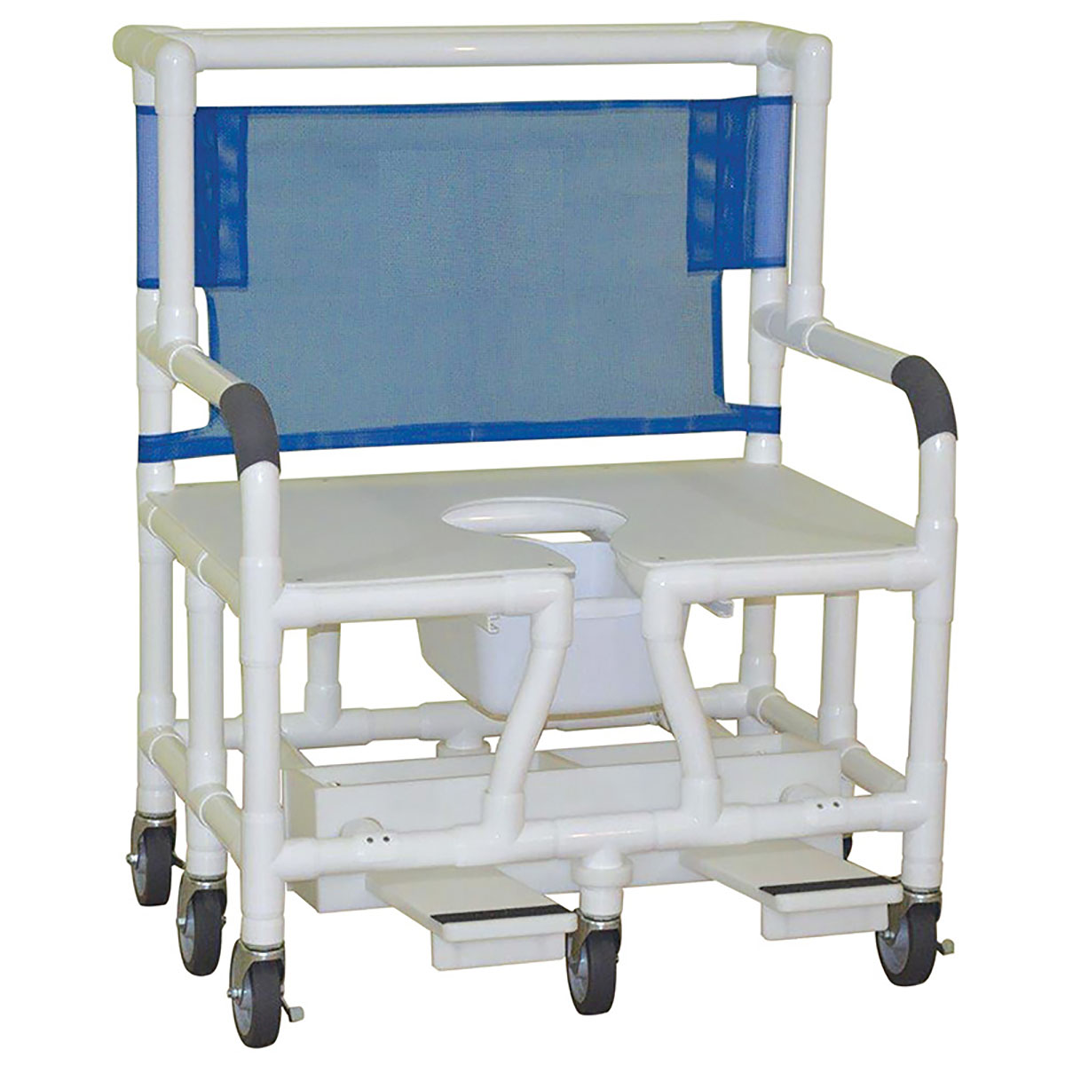 MJM International bariatric shower chair (30) 6x heavy duty casters (5) footrest
