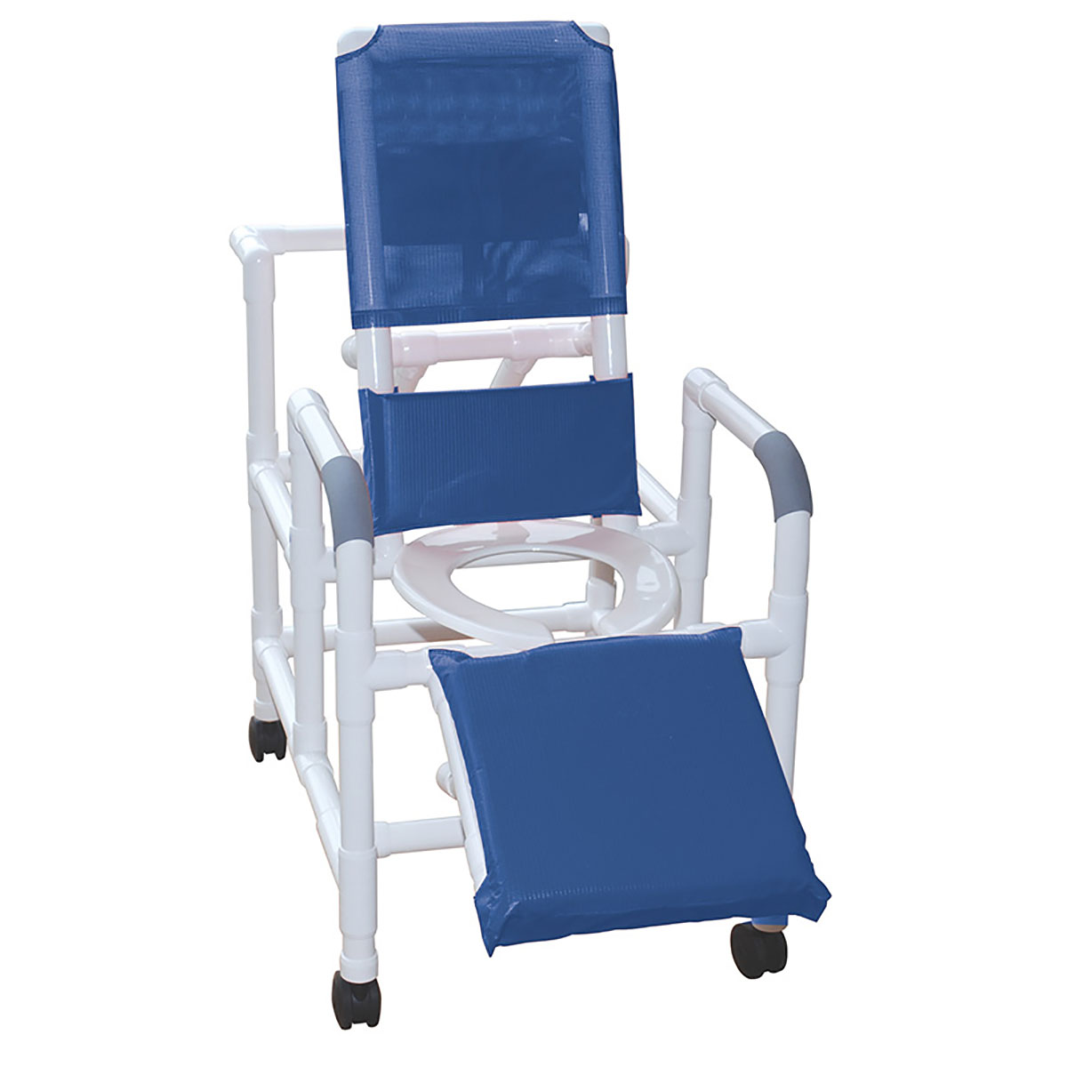 MJM International reclining shower chair deluxe elevated leg extension