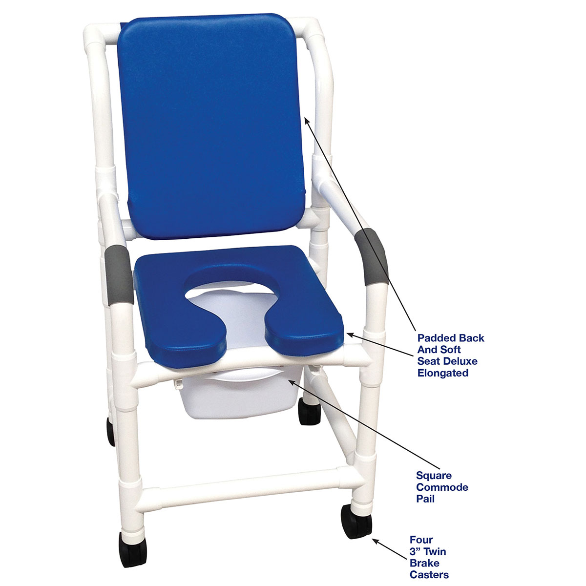 MJM International deluxe shower chair (18) square pail blue