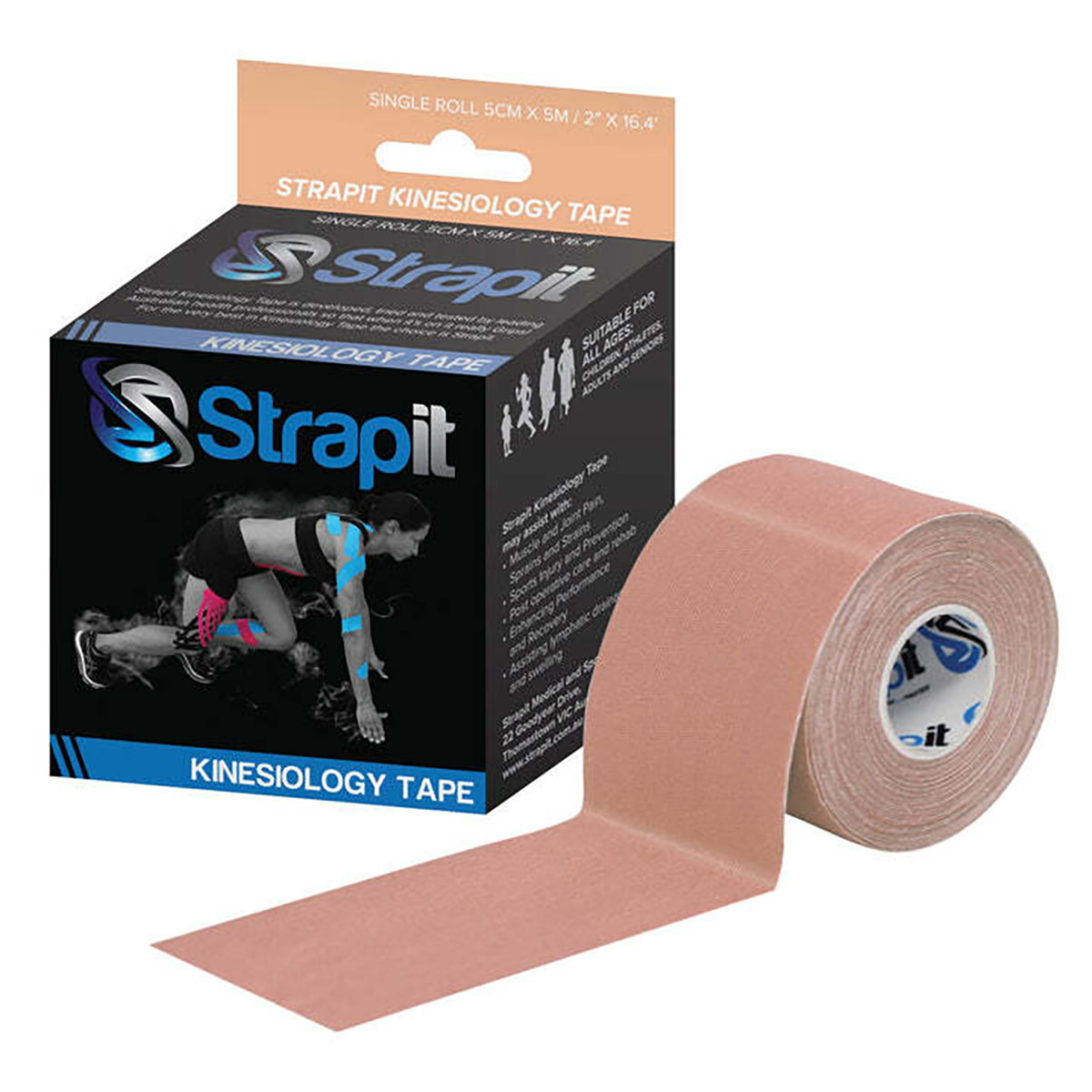 Strapit Kinesiology Tape 2 in x 5.5 yds Tan