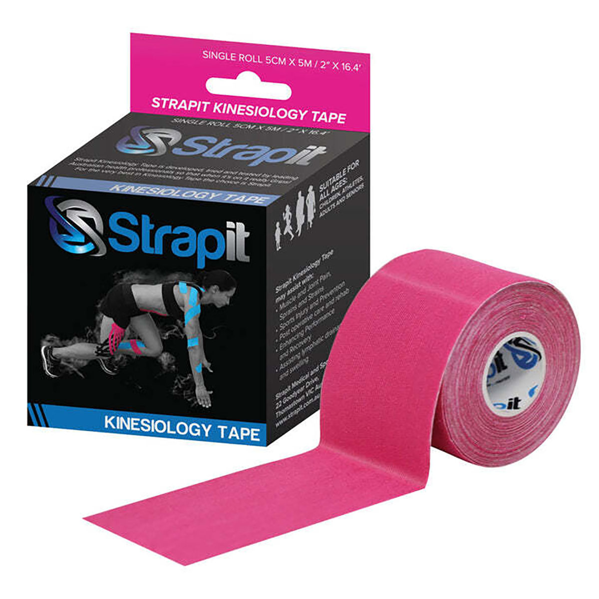 Strapit Kinesiology Tape 2 in x 5.5 yds Pink