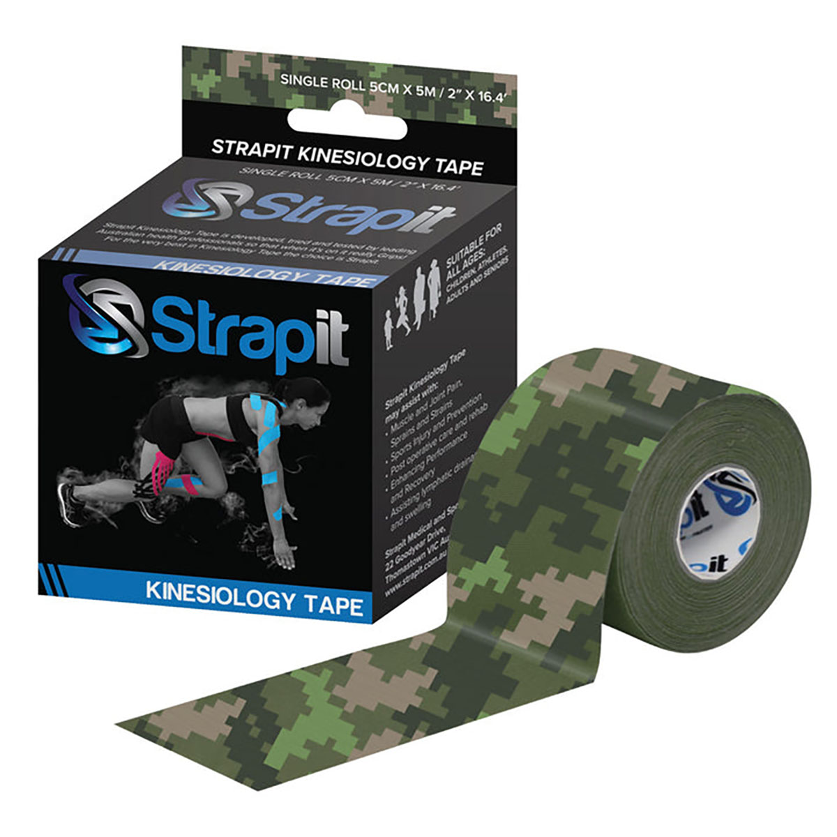 Strapit Kinesiology Tape 2 in x 5.5 yds Camo