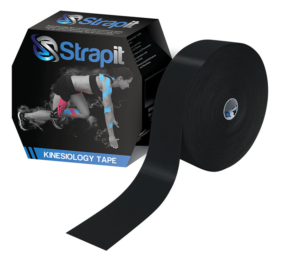 Strapit Kinesiology Tape 2 in x 34 yds Black