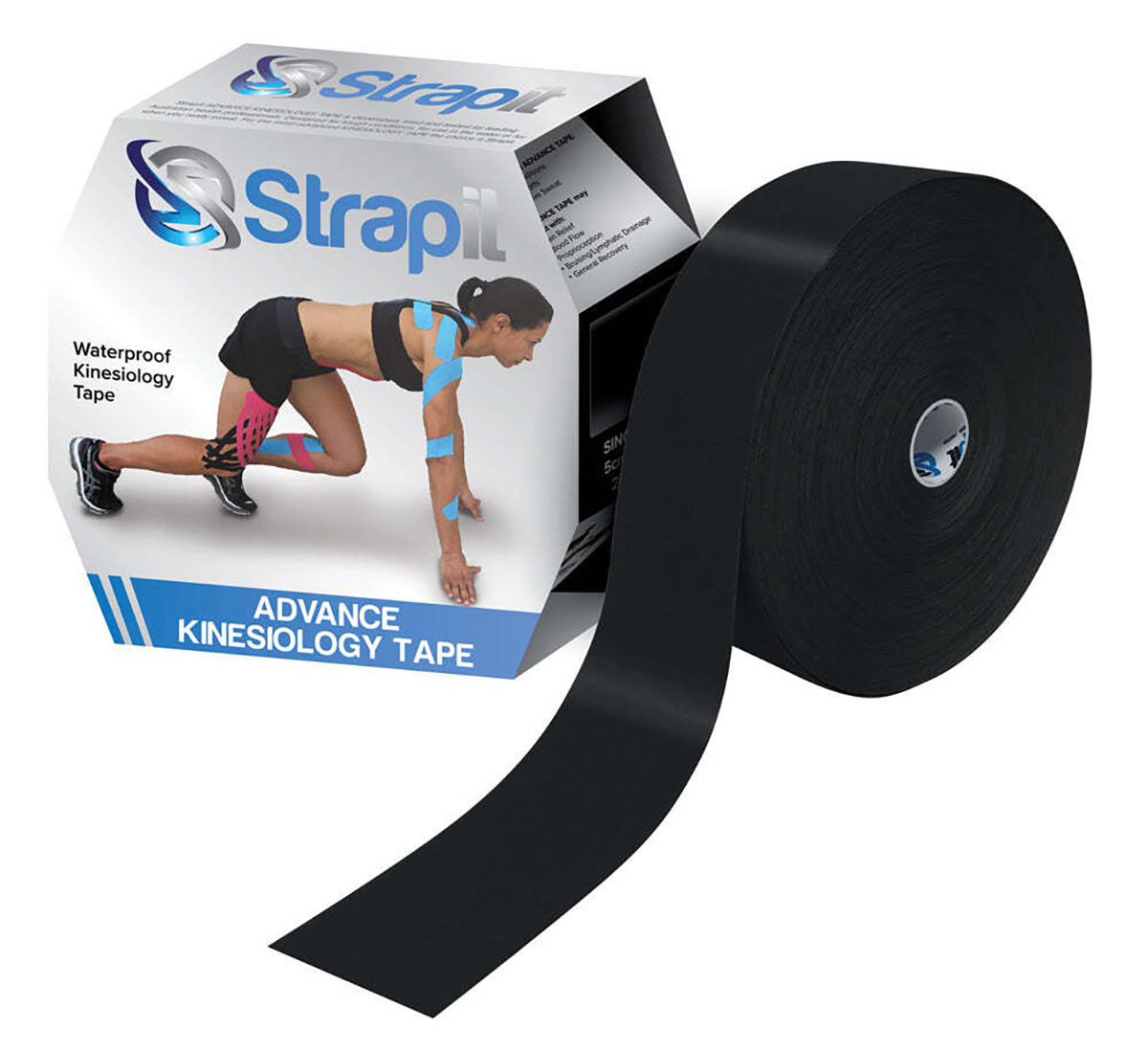 Strapit Advance Kinesiology Tape 2 in x 34 yds Black