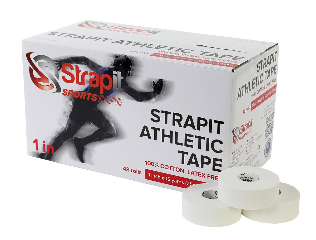 Strapit Athletic Tape 1 (25 mm) Roll Box of 48