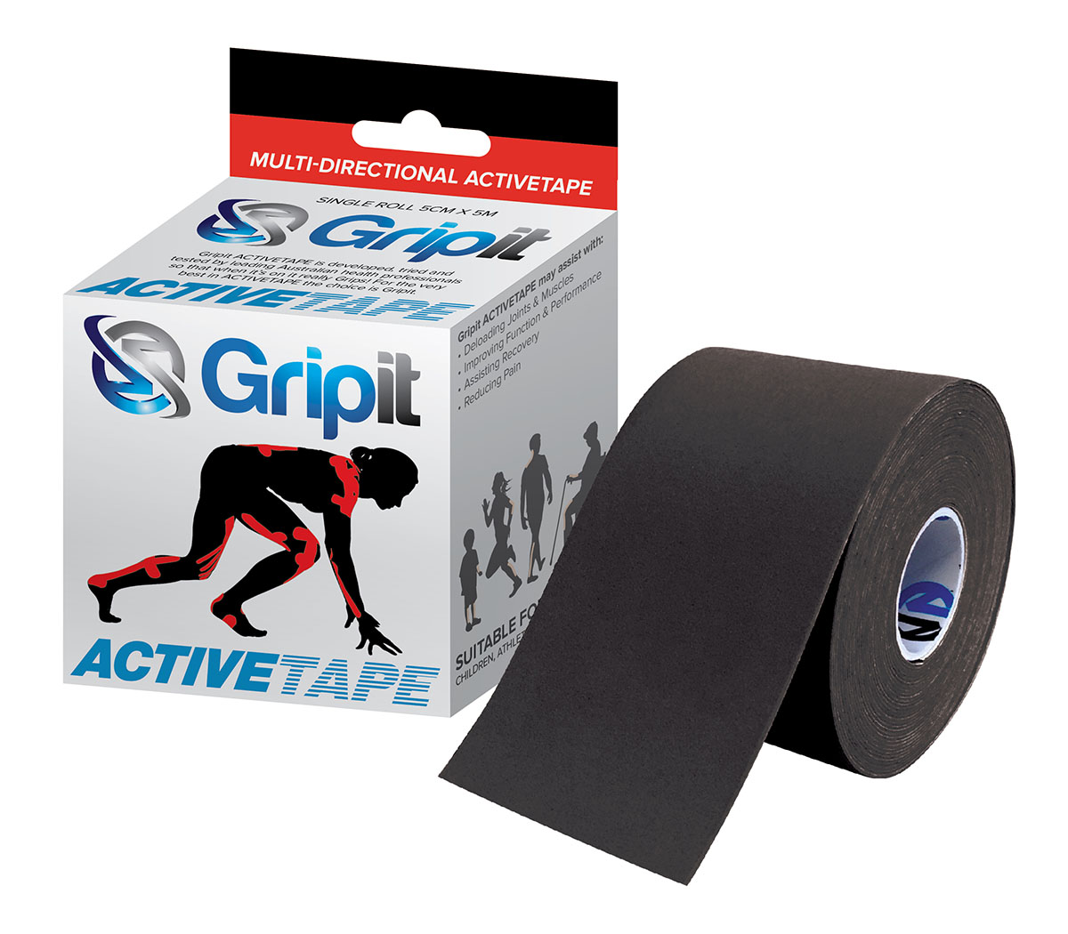 Strapit Activetape V2 with Memory Fabric 4 in x 5.5 yds Black