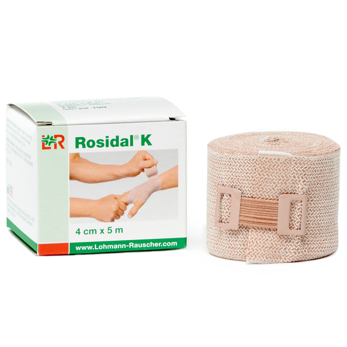 Rosidal K Short Stretch Elastic Bandage 1.6 in x 5.5 yds (4 cm x 5 m) Case of 20