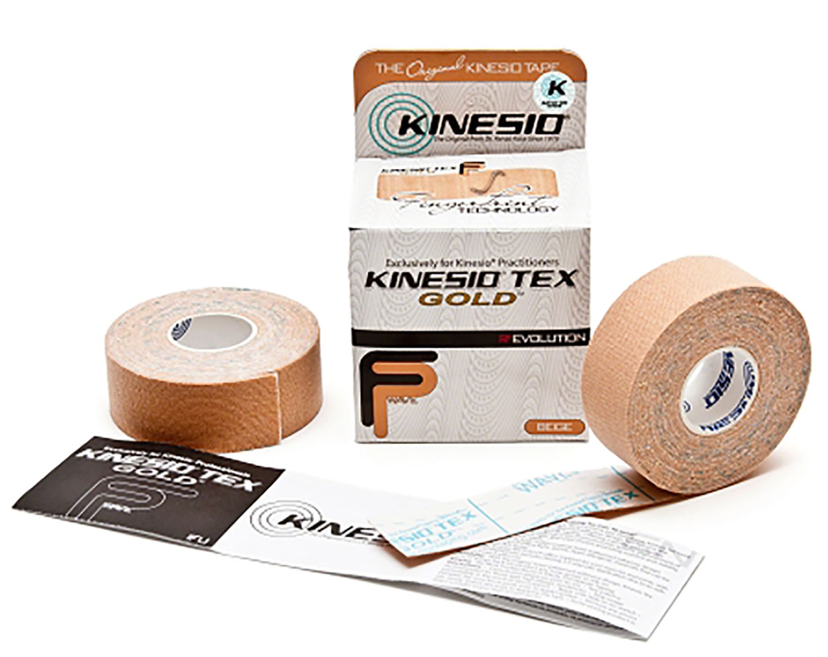 Kinesio Tape Tex Gold FP 1 x 5.5 yds Beige 6 pkg of 2 Rolls