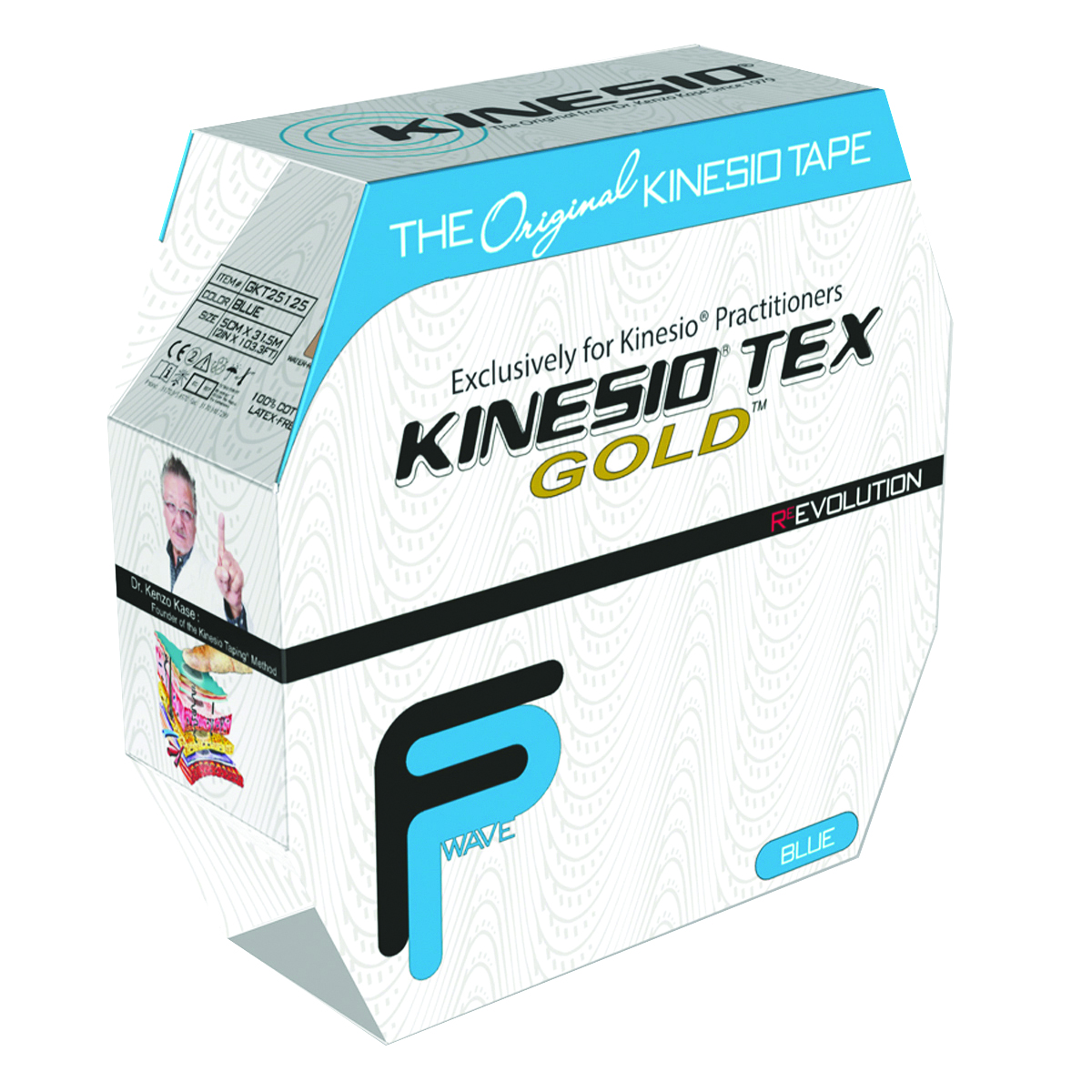 Kinesio Tape Tex Gold FP 2 x 34 yds Blue Bulk Roll