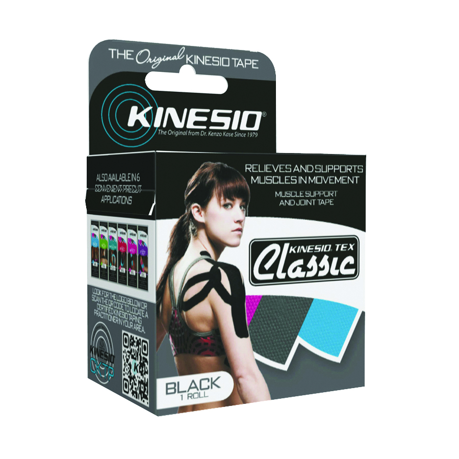 Kinesio Tape Tex Classic 2 x 4.4 yds Black 6 Rolls