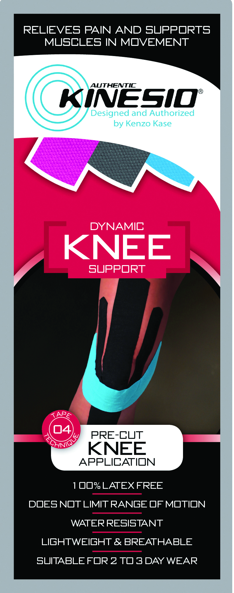 Kinesio Tape pre-cuts knee 20/case