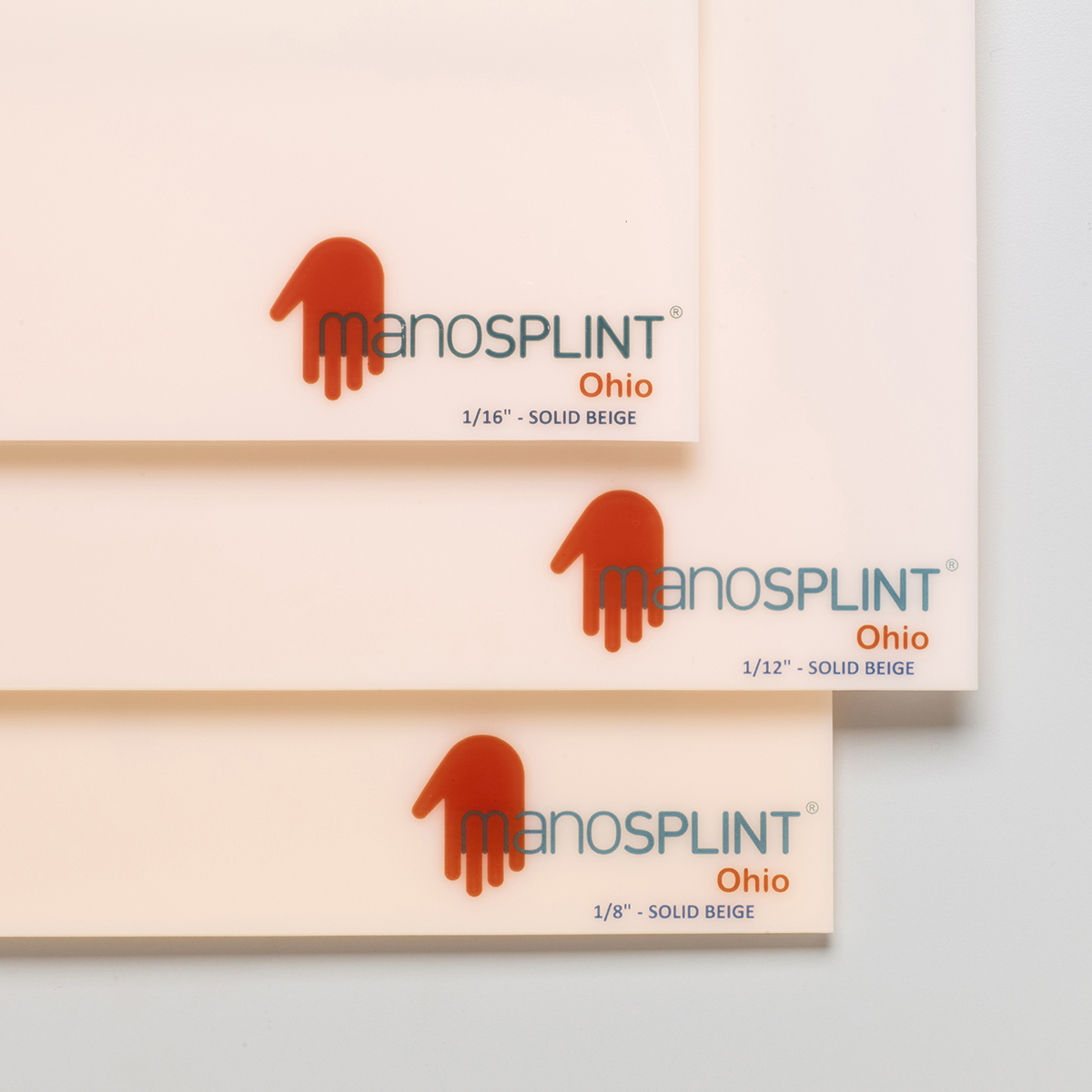 Manosplint Ohio Solid Beige 1/8 x 12 x 18 Solid Beige 1 sheet