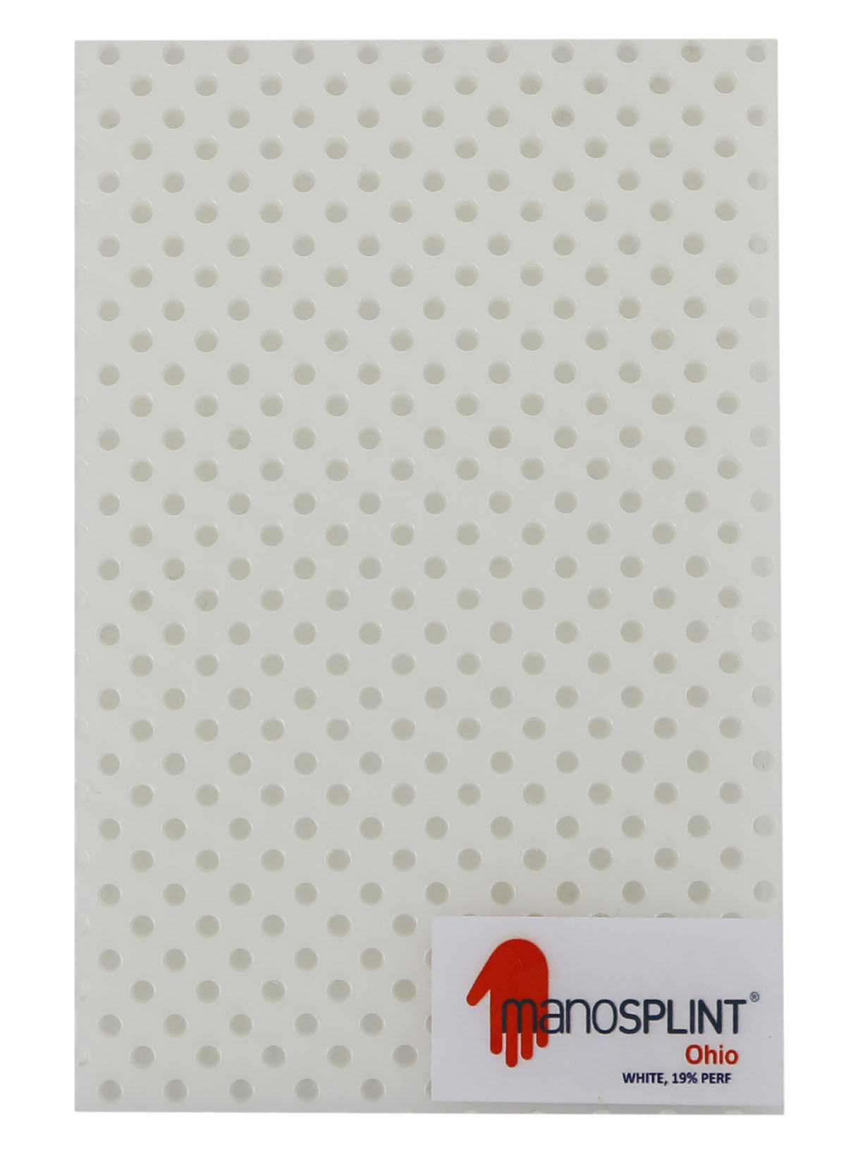 Manosplint Ohio Perf White 1/8 x 18 x 24 19% Perf White 1 sheet