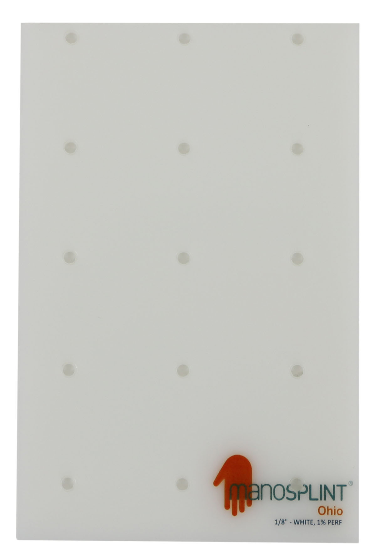 Manosplint Ohio Perf White 1/8 x 12 x 18 1% Perf White 1 sheet
