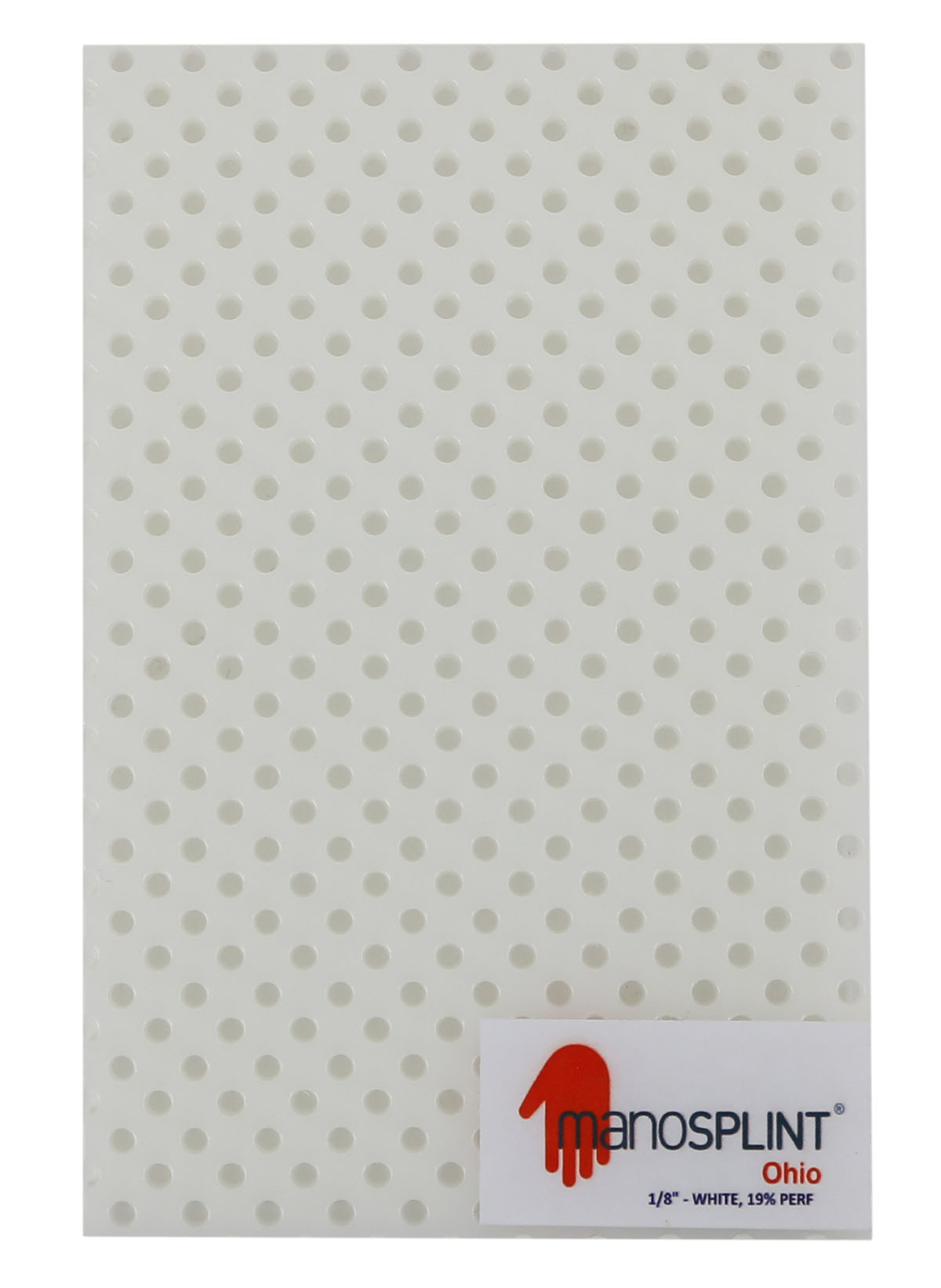 Manosplint Ohio Perf White 1/8 x 12 x 18 19% Perf White 1 sheet