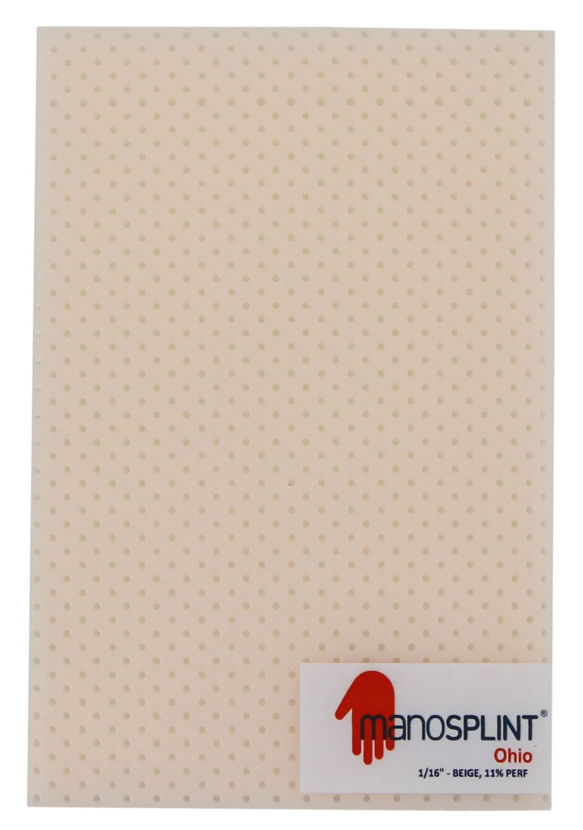 Manosplint Ohio S Perf 1/16 x 12 x 18 11% Perf Beige 1 sheet