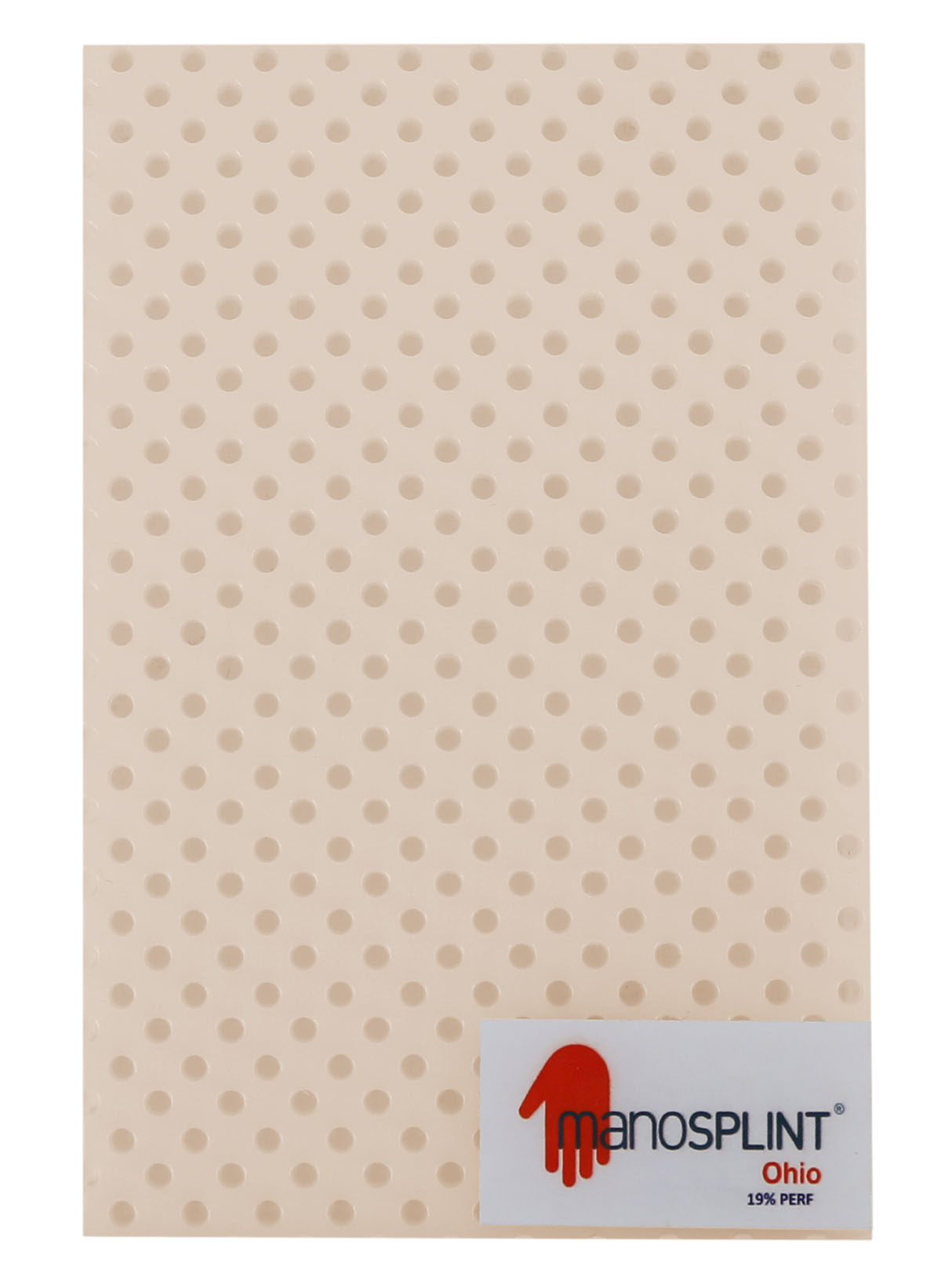 Manosplint Ohio S Perf 1/8 x 12 x 18 19% Perf Beige 1 sheet