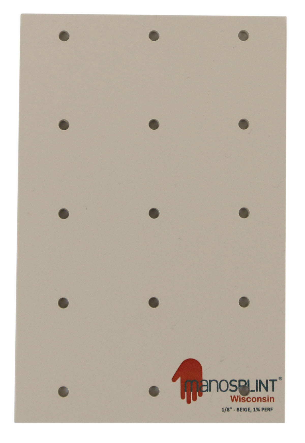 Manosplint Wisconsin Perf 1/8 x 12 x 18 1% Perf Beige 1 sheet