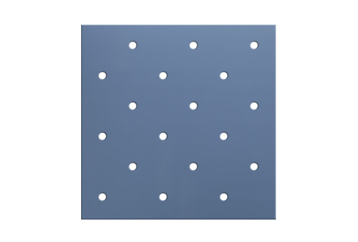 Orfit Colors NS 18 x 24 x 1/8 mini perforated 3.5% atomic blue metallic