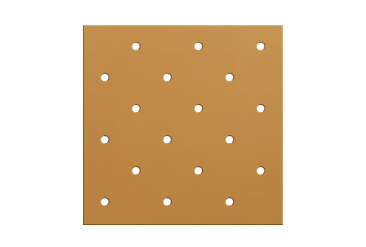Orfit Colors NS 18 x 24 x 1/8 mini perforated 3.5% gold metallic case of 4