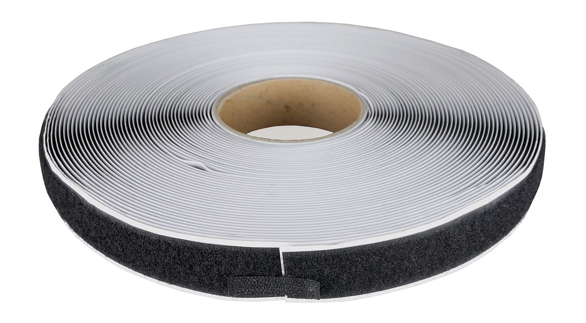 1 self-adhesive loop material 25 yard dispenser box black