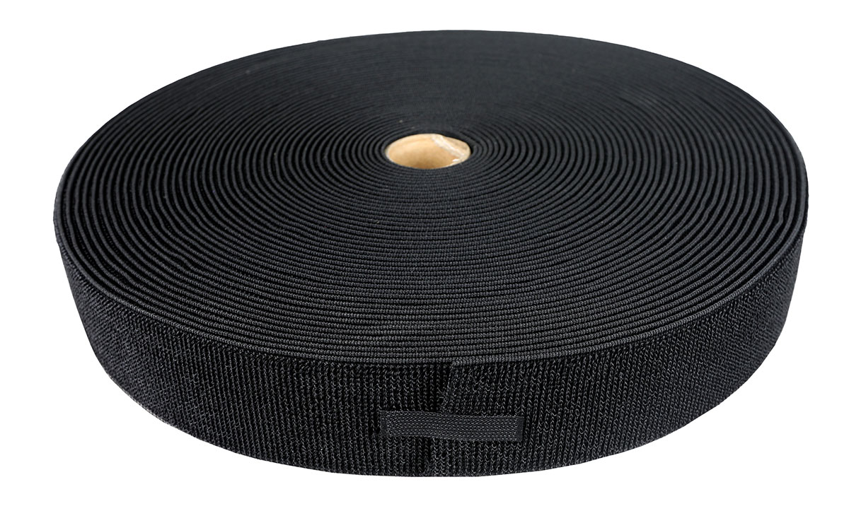 2 elastic loop material 25 yard dispenser box black