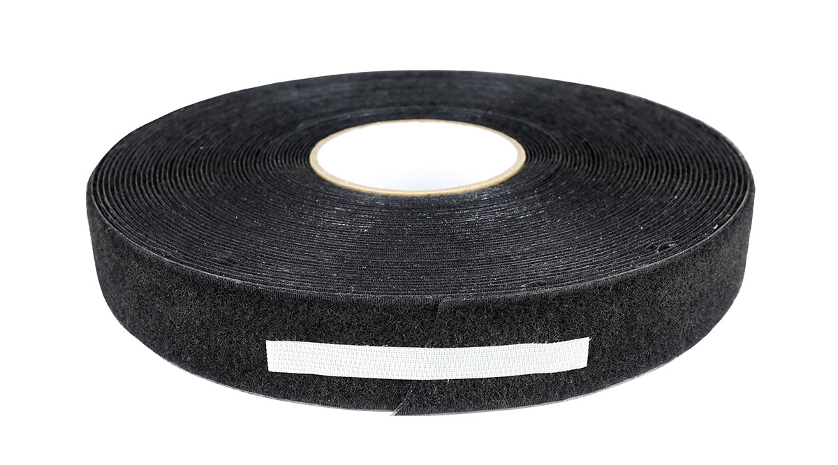 1-1/2 self-adhesive hook material 25 yard dispenser box black