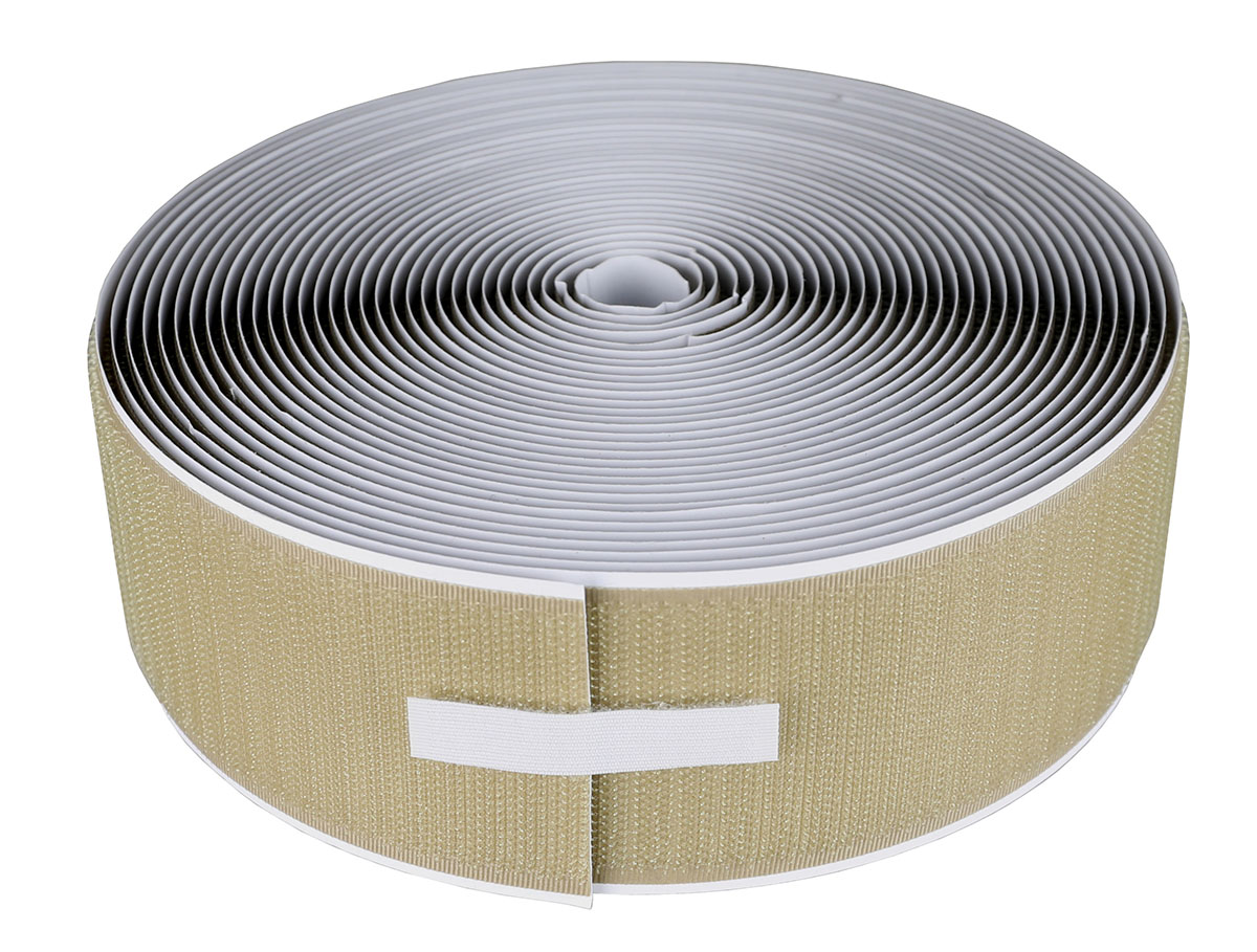 2 self-adhesive hook material 10 yard dispenser box tan