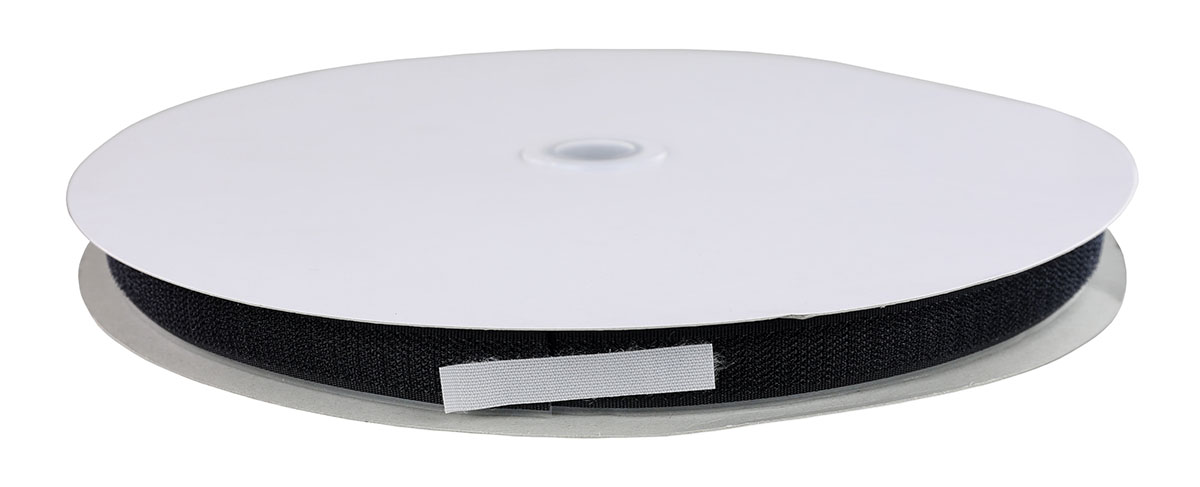 1/2 self-adhesive hook material 25 yard dispenser box black