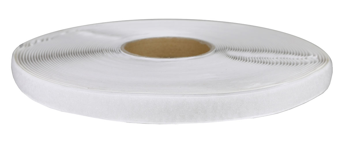 1/2 self-adhesive hook material 25 yard dispenser box white