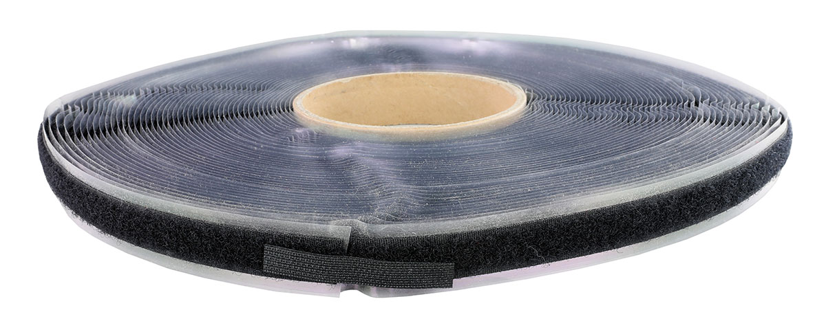 1/2 self-adhesive loop material 25 yard dispenser box black