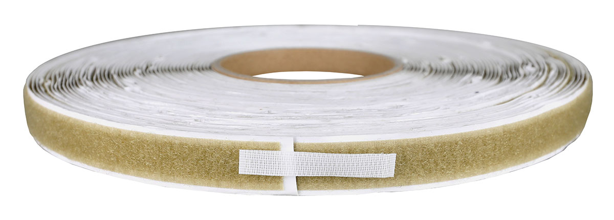 1/2 self-adhesive loop material 25 yard dispenser box tan
