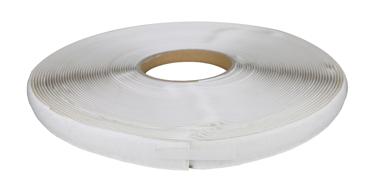 1/2 self-adhesive loop material 25 yard dispenser box white