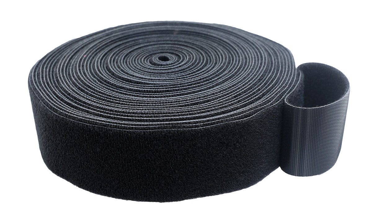 2-sided hook/loop - 1-1/2 x 10 yard - Black