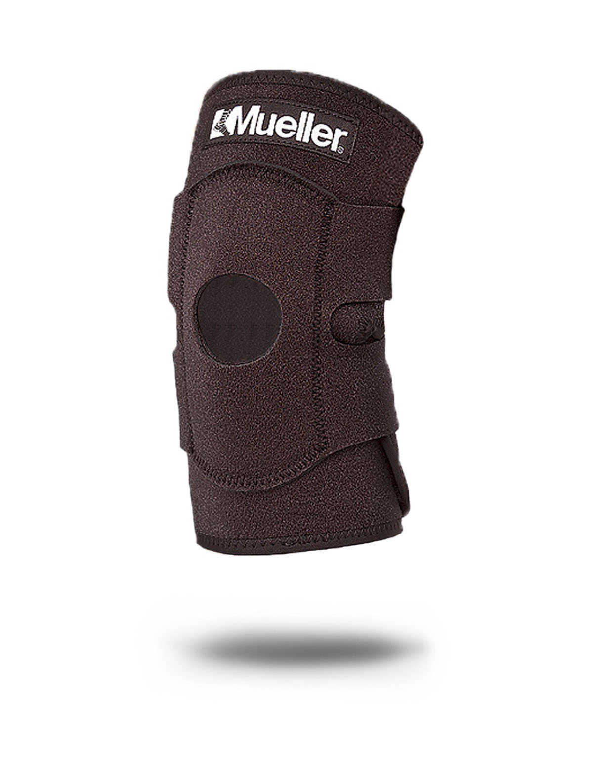 Mueller Adjustable Knee Support Neoprene Blend Open  Black OSFM