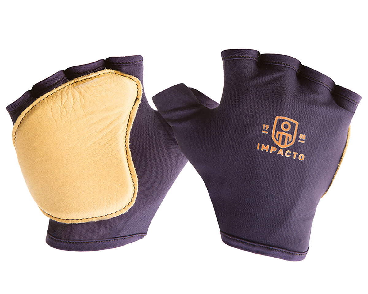Impacto Anti-Impact Glove Nylon Lycra with Grain Leather Fingerless Large