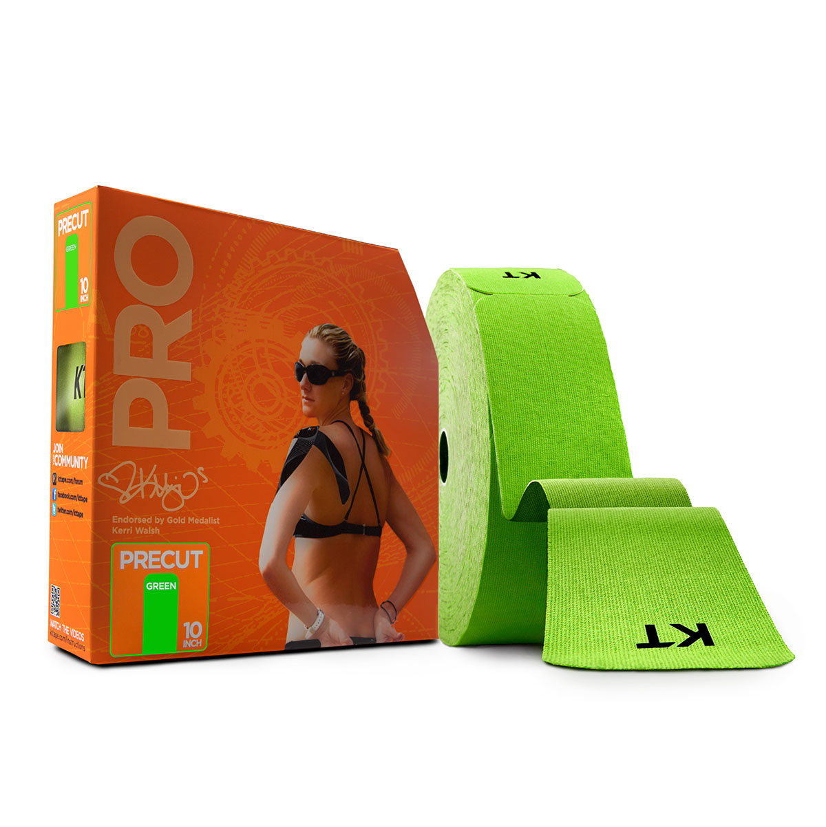 KT TAPE PRO Precut 10 Strip (150 each) Green