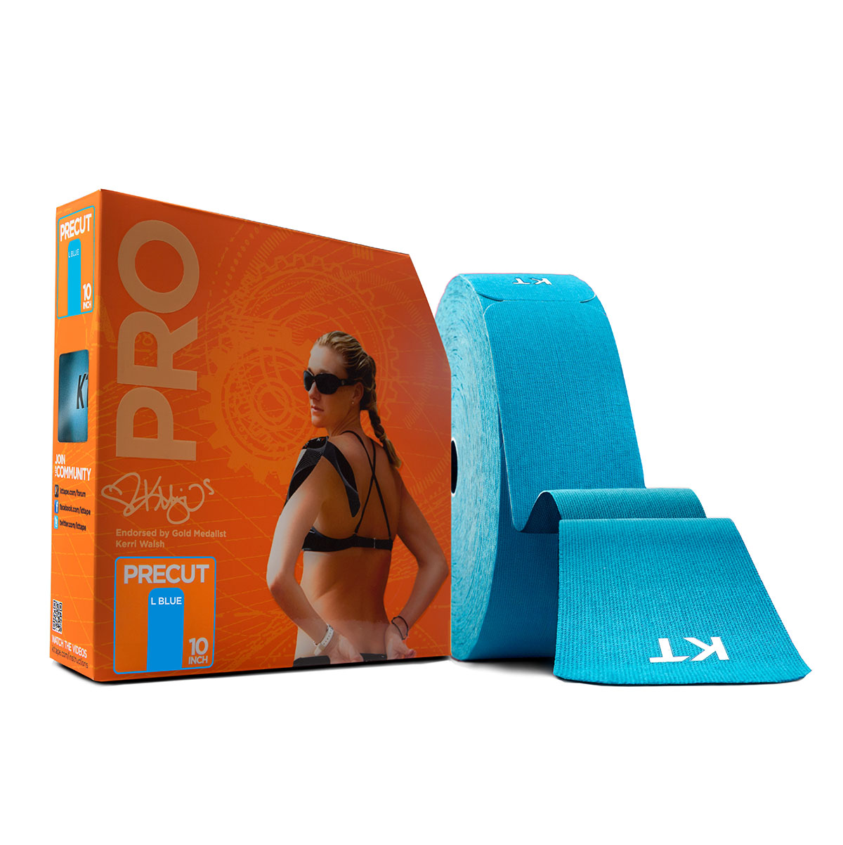KT TAPE PRO Precut 10 Strip (150 each) Laser Blue