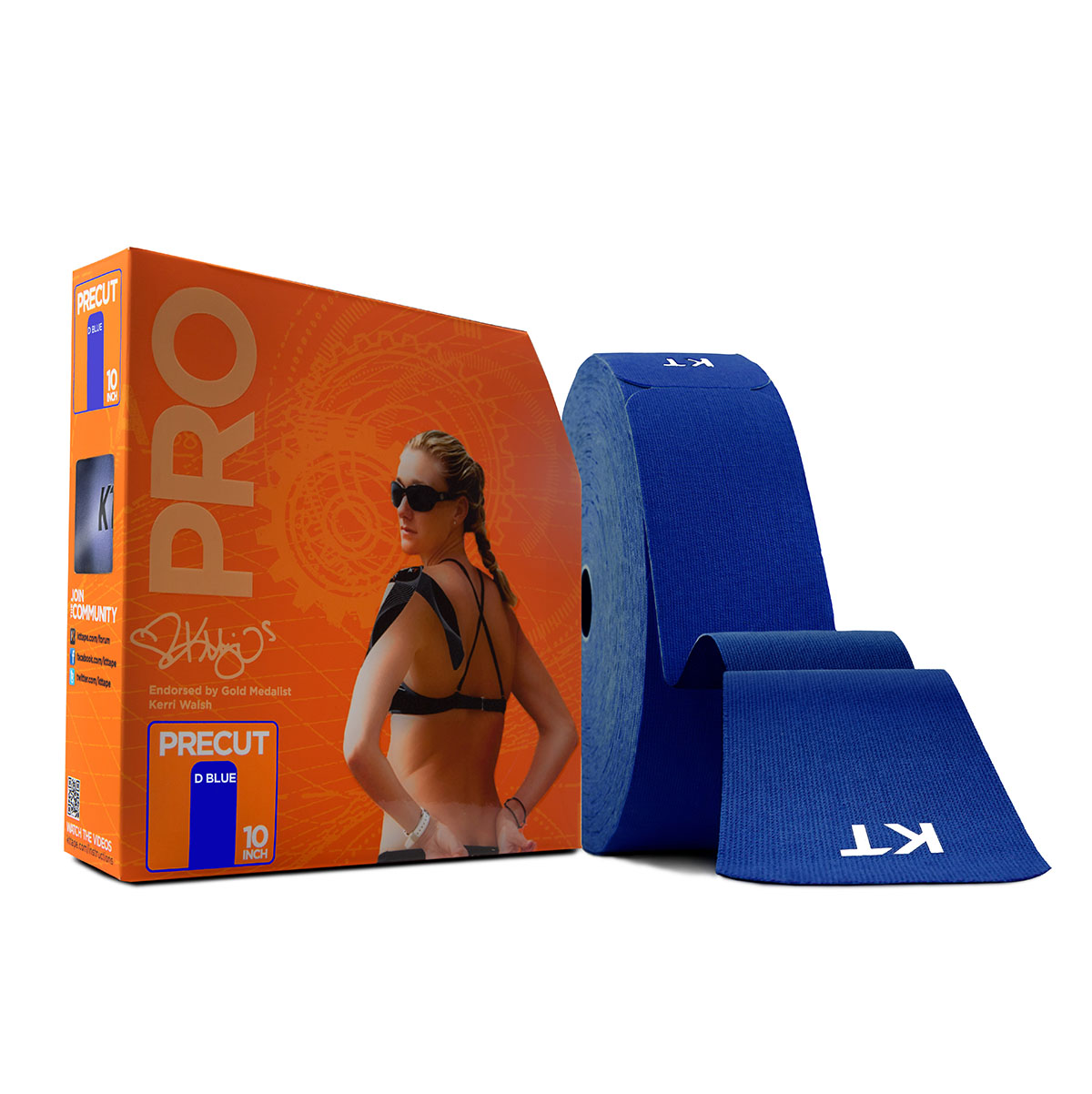 KT TAPE PRO Precut 10 Strip (150 each) Sonic Blue