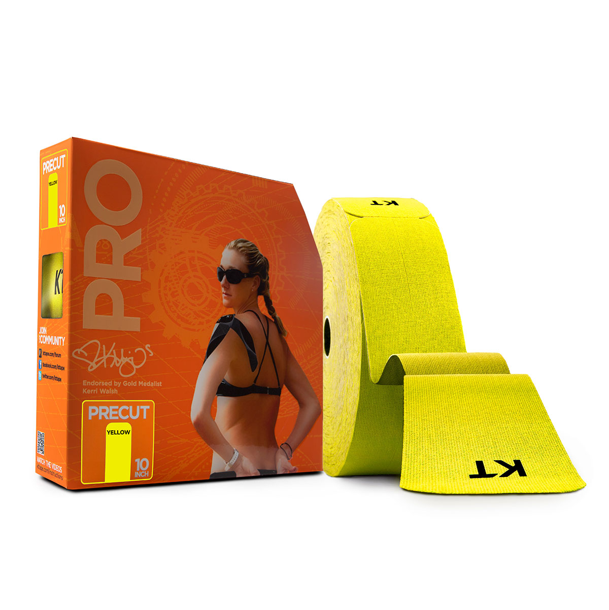 KT TAPE PRO Precut 10 Strip (150 each) Yellow