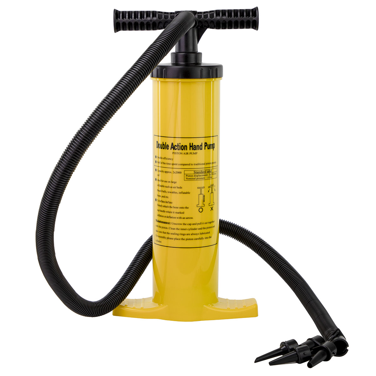 Inflatable Exercise Ball Accessory Double Piston Foot Pump