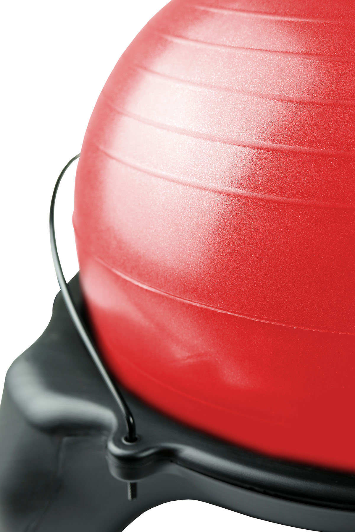 CanDo Ball Stool - Plastic - Mobile - No Back - Adult Size - with 22 Red Ball