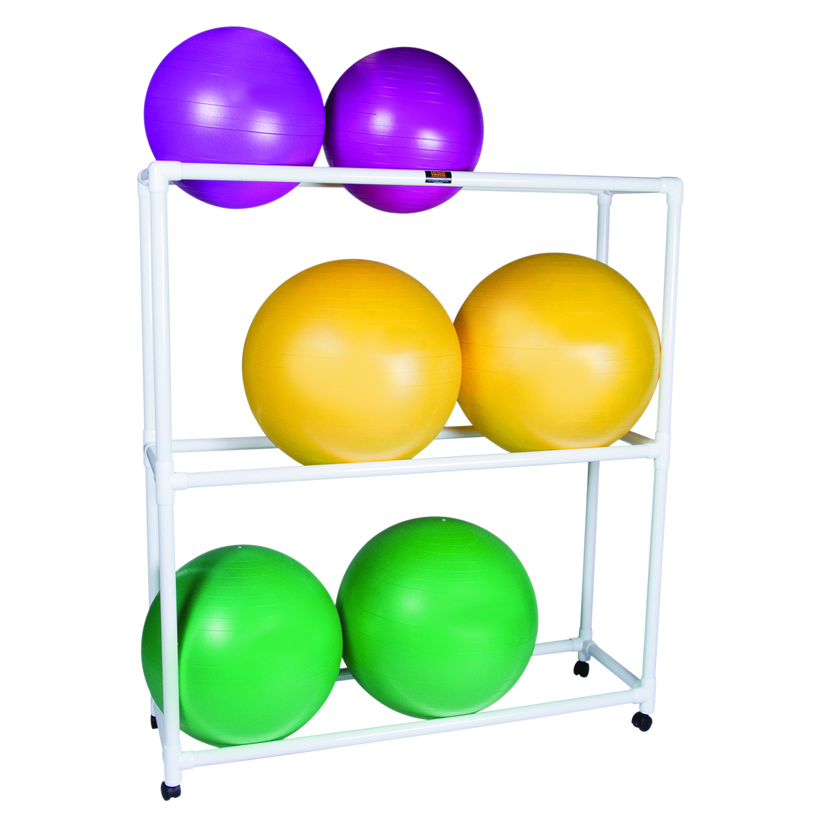 Inflatable Exercise Ball - Accessory - PVC Mobile Floor Rack 62 x 20 x 72 3 Shelf